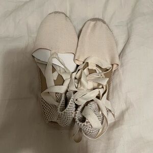 Women's Cream Espadrille Flats